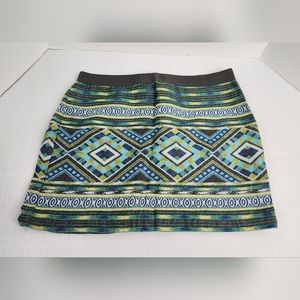 VINTAGE AMERICAN EAGLE OUTFITTERS WOMEN'S MINI SKIRT, SIZE 8, MULTICOLOR